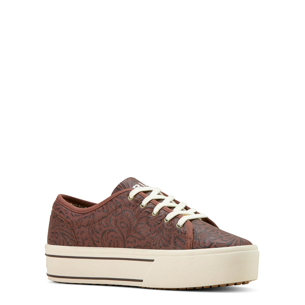 Ariat Womens Skylar Shoes (10061258) Brown Floral Emboss