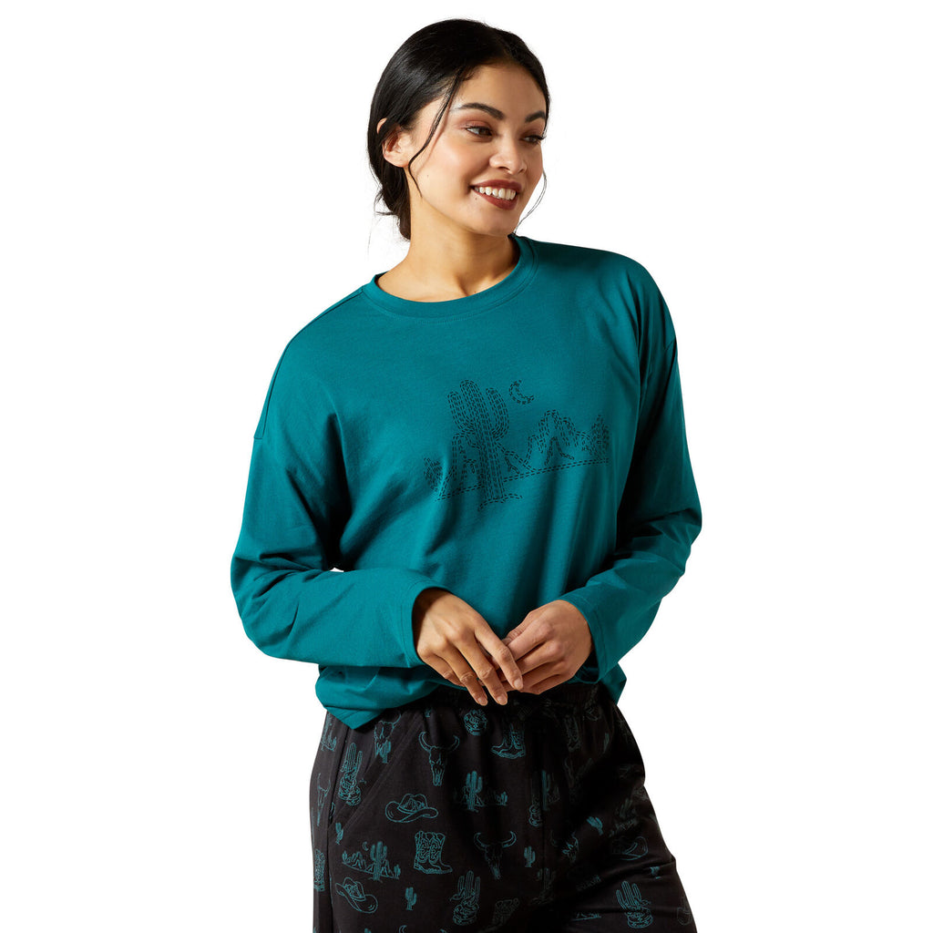 Ariat Womens Dreams Pyjama Set (10065826) Deserted Print