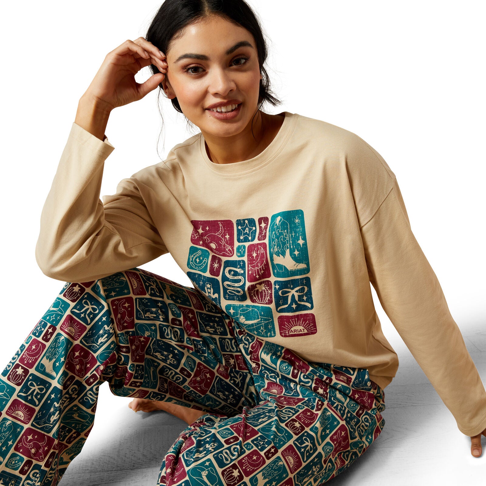 Ariat Womens Dreams Pyjama Set (10065825) Western Blocks