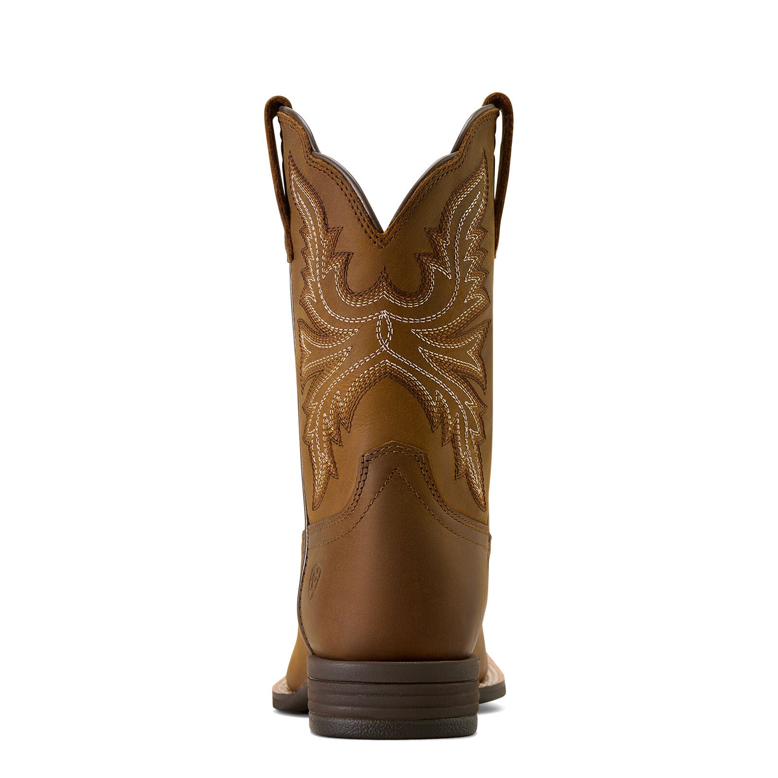 Ariat Childrens Westwood Wide Square Toe Western Boots (10074190) Distressed Brown