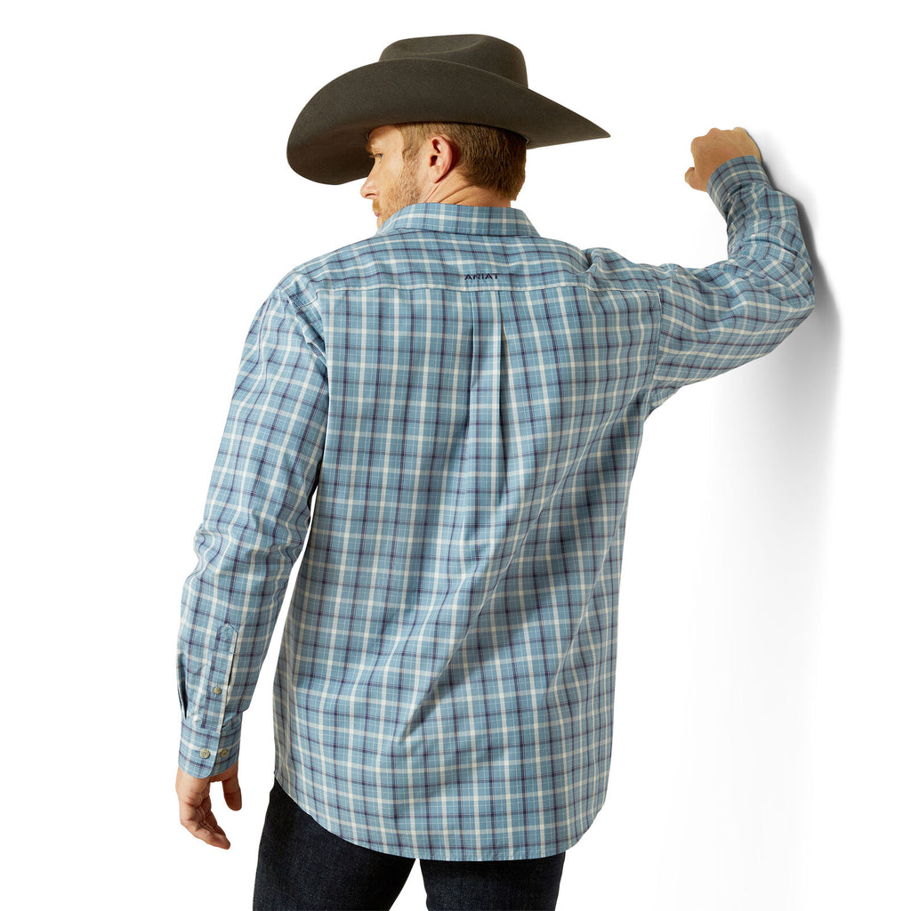 Ariat Mens Pro Series Troy L/S Shirt (10062190) Blue