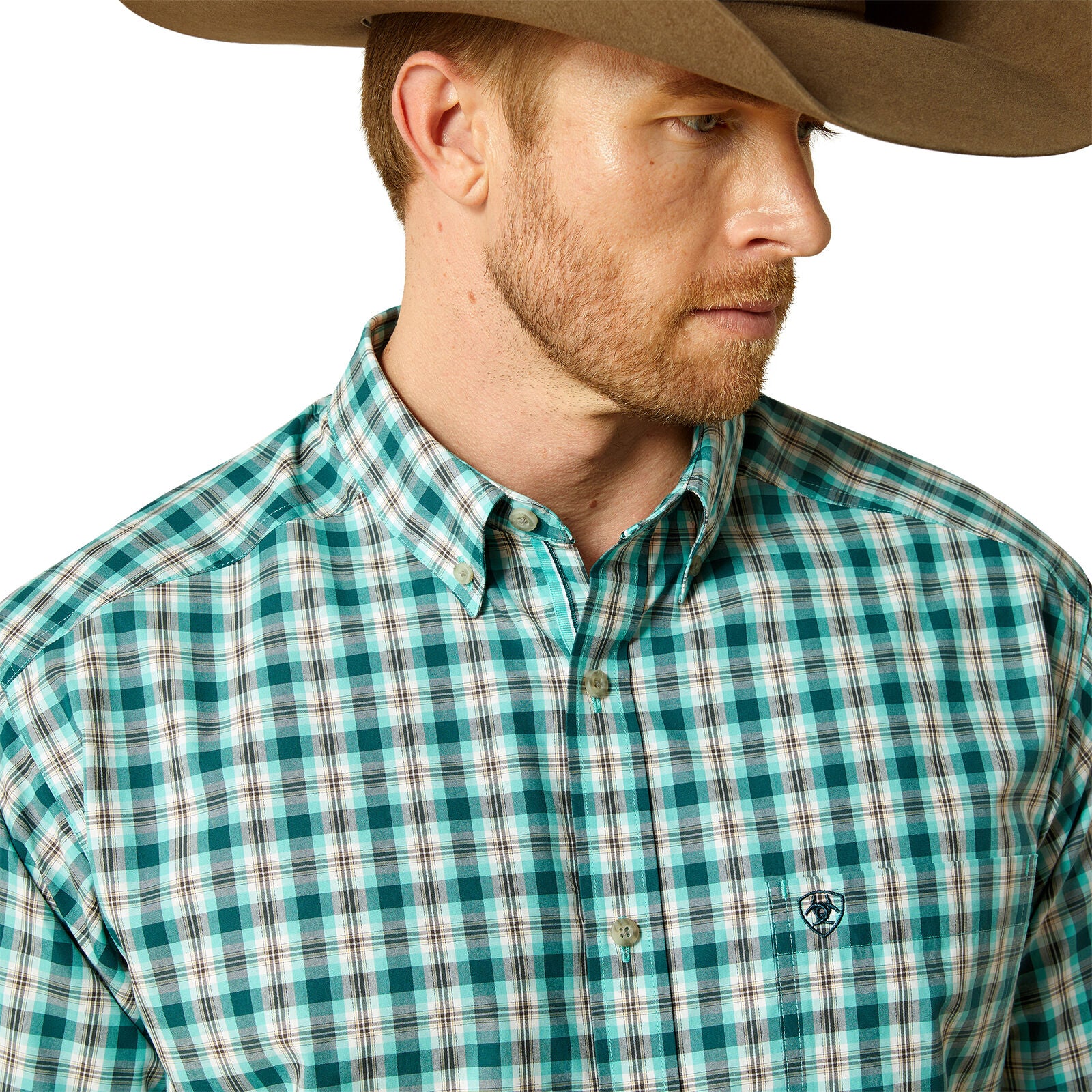 Ariat Mens Pro Series Brayden L/S Shirt (10062172) Teal