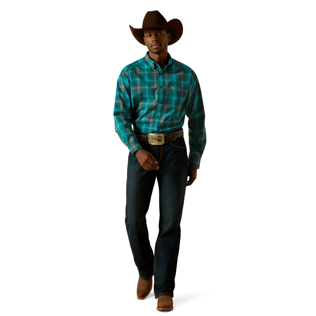 Ariat Mens Pro Series Bear L/S Shirt (10062177) Dark Teal