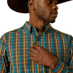 Ariat Mens Pro Series Bowie Fitted L/S Shirt (10062178) Dark Teal