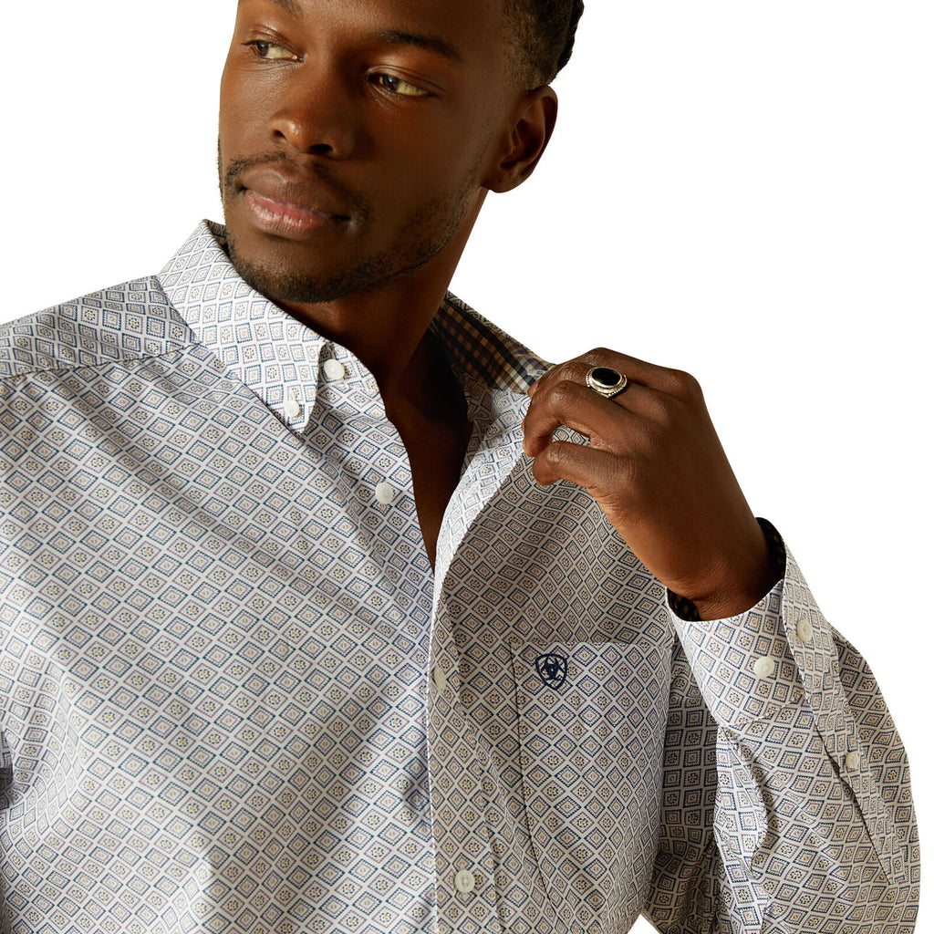 Ariat Mens Wrinkle Free Declan L/S Shirt (10062193) White