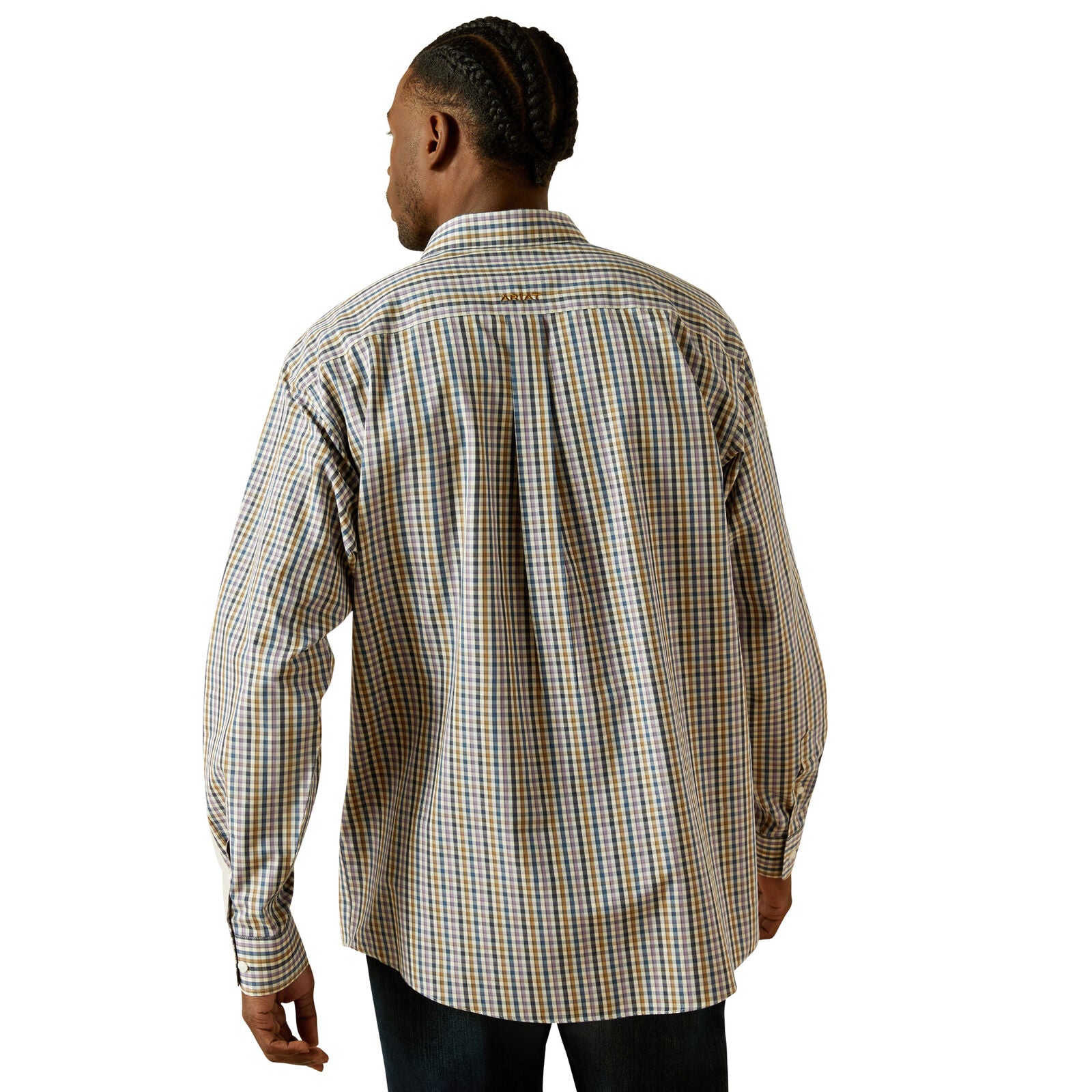 Ariat Mens Wrinkle Free Dusty L/S Shirt (10062197) Purple