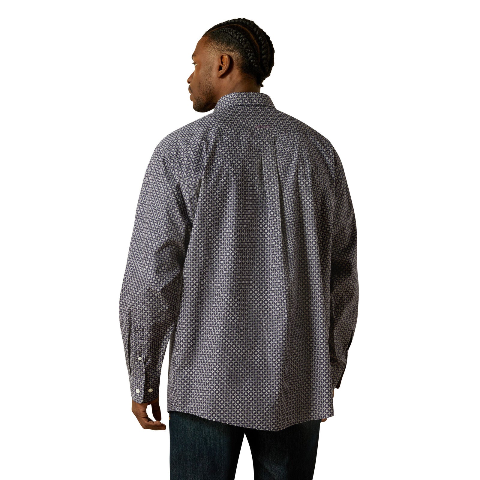 Ariat Mens Wrinkle Free Dale L/S Shirt (10062195) Navy