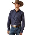 Ariat Mens Wrinkle Free Daven Fitted L/S Shirt (10062199) Navy