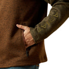 Ariat Mens Caldwell Logo 1/4 Zip Sweater (10062623) Carafe/Earth Green