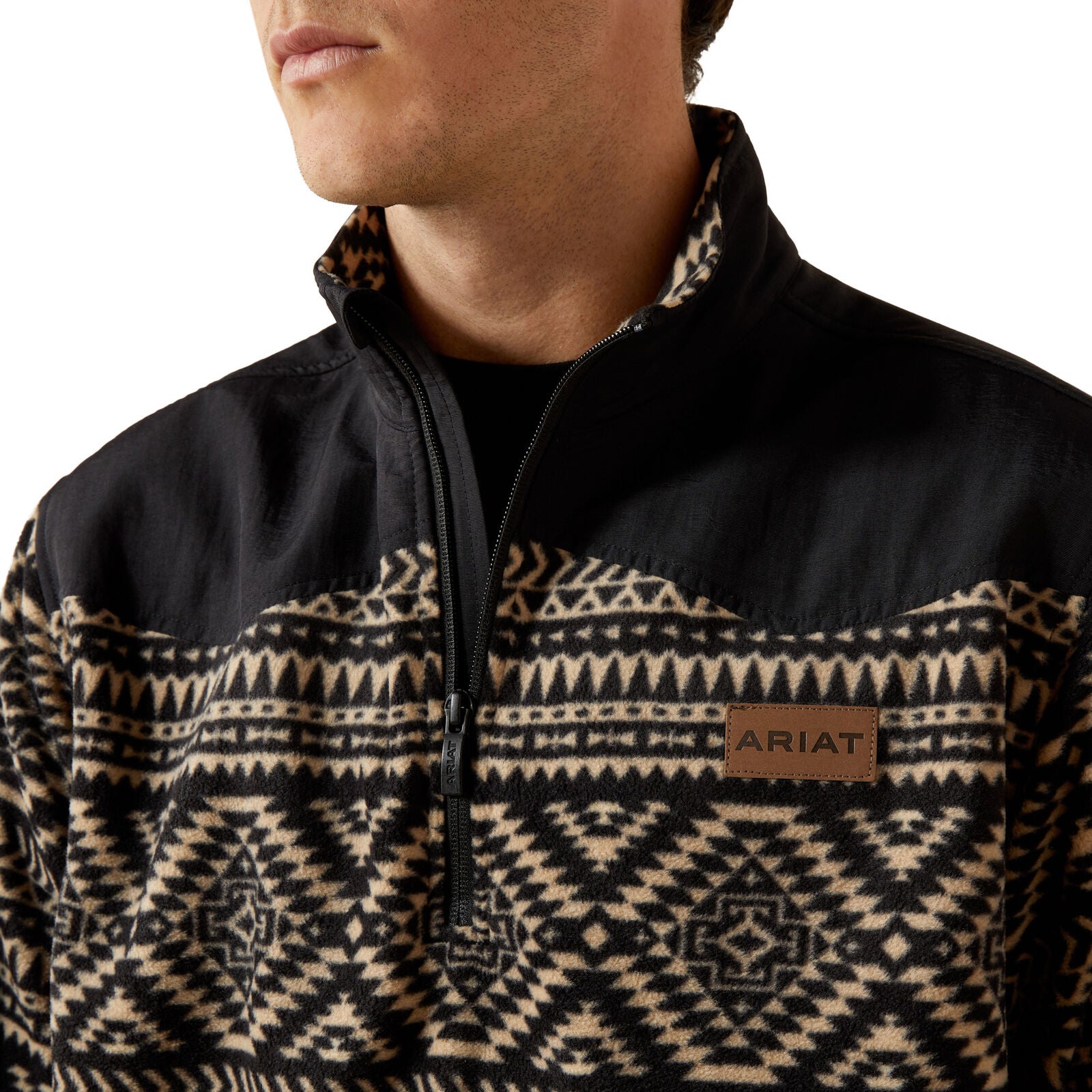 Ariat Mens Basis Fleece Sweater (10062486) Black Southwest