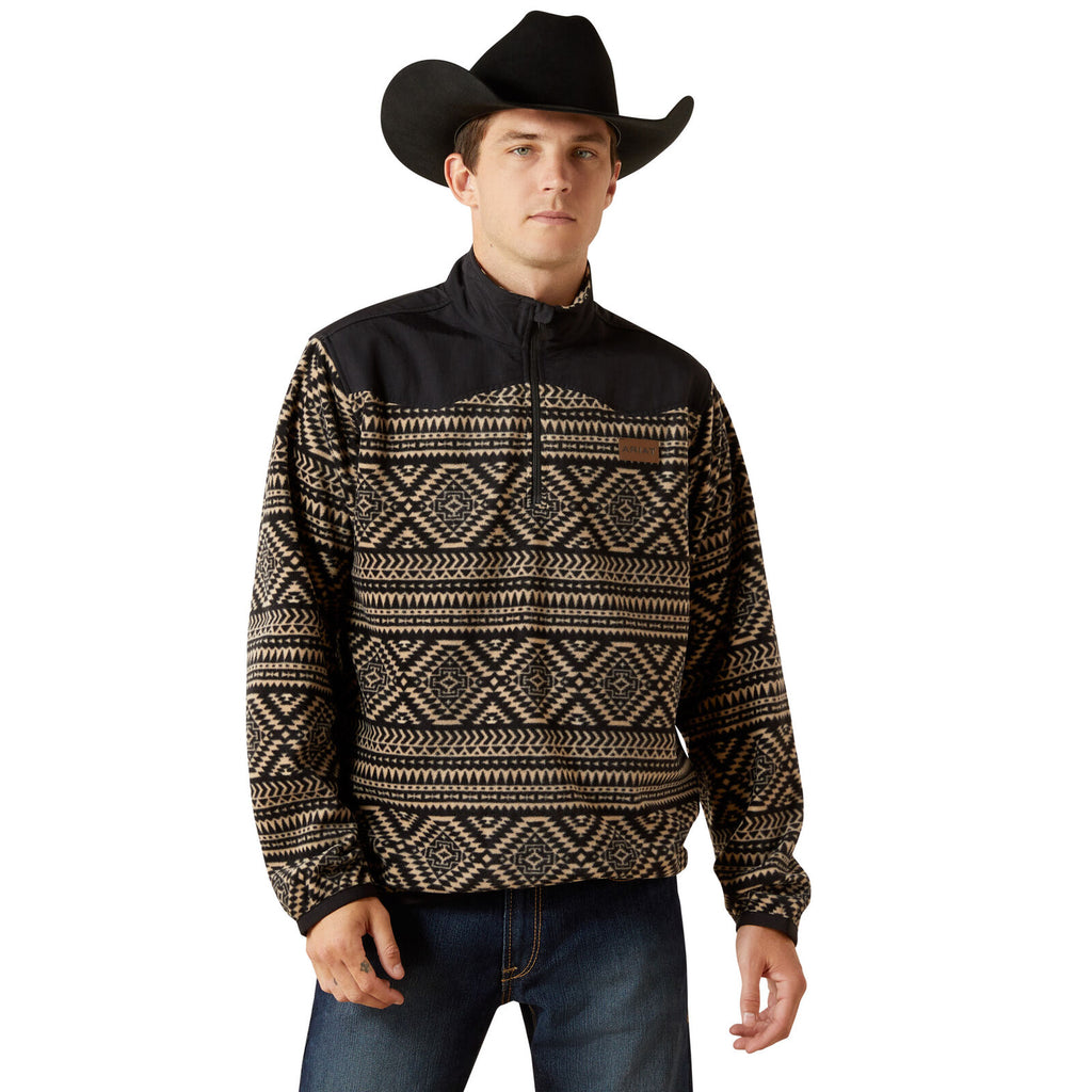 Ariat Mens Basis Fleece Sweater (10062486) Black Southwest