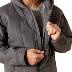 Ariat Mens Crius Hooded Insulated Jacket (10062676) Grey Heather