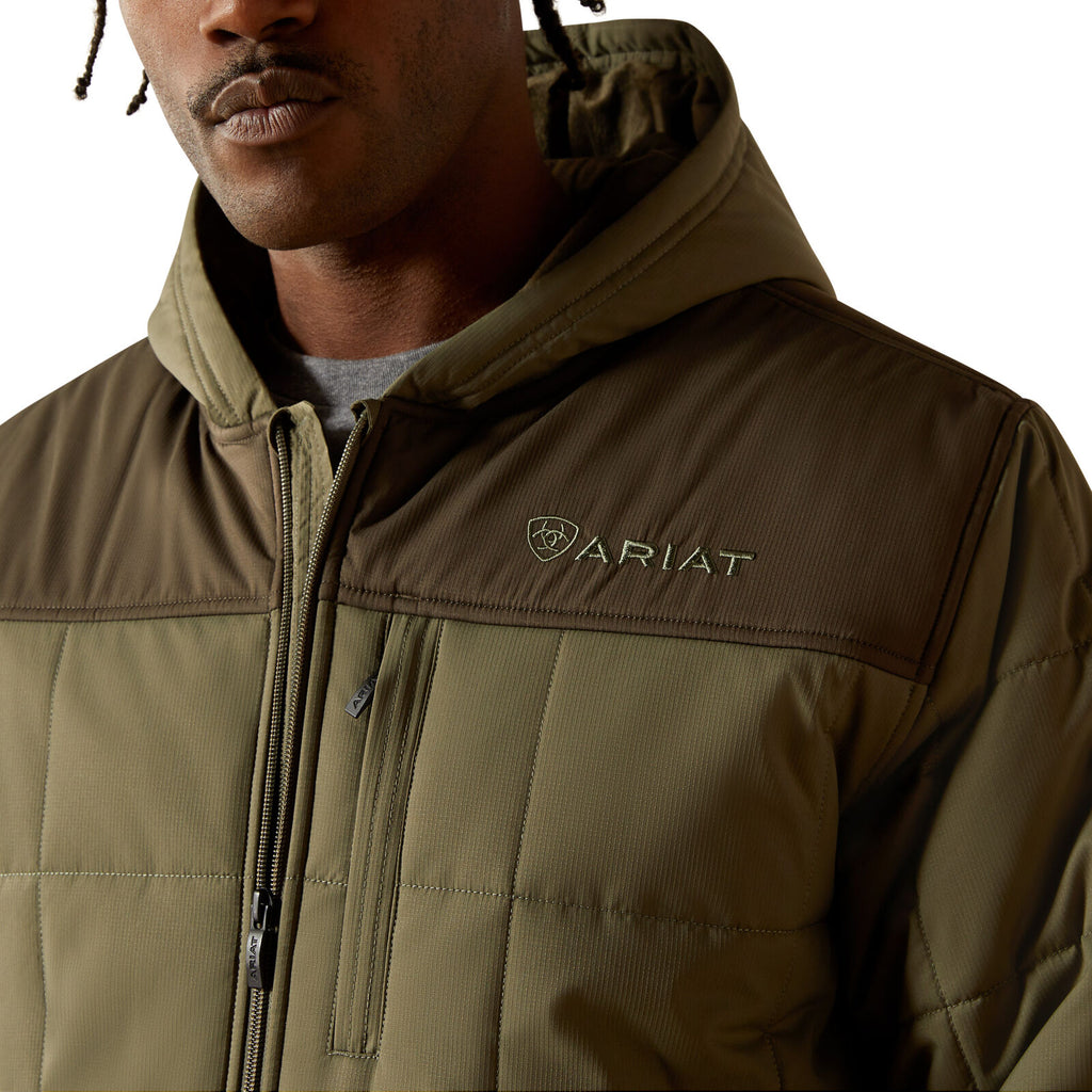Ariat Mens Crius Hooded Insulated Jacket (10062677) Green/Dark Green