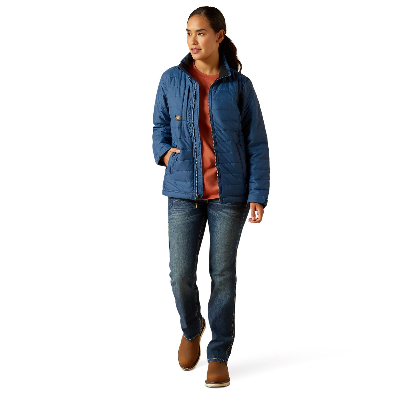 Ariat Womens Rebar Cordura Ripstop Lightweight Insulated Jacket (10062278) Ensign Blue