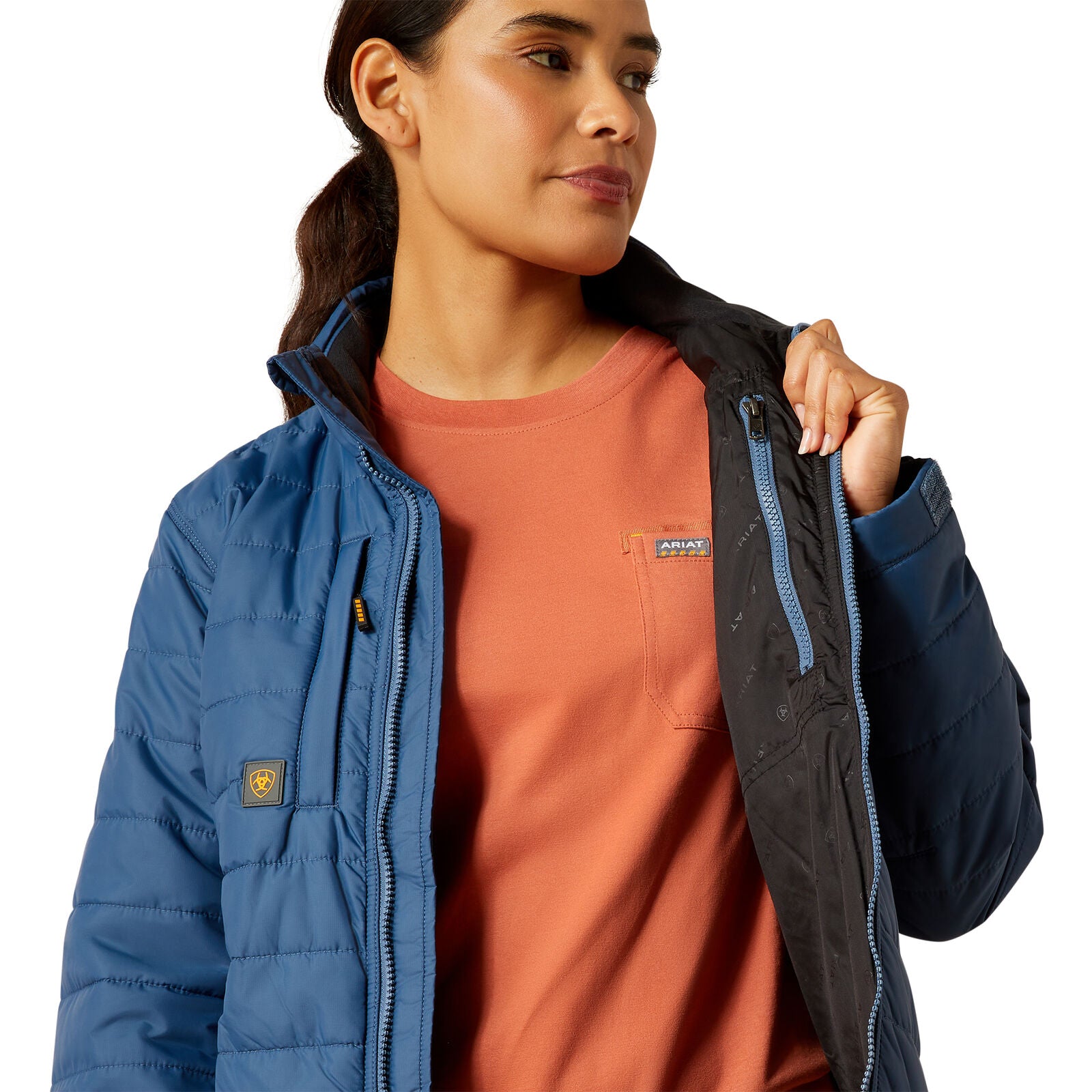 Ariat Womens Rebar Cordura Ripstop Lightweight Insulated Jacket (10062278) Ensign Blue
