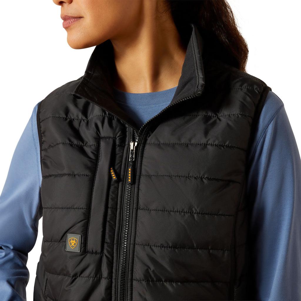 Ariat Womens Rebar Cordura Ripstop Lightweight Insulated Vest (10062722) Black
