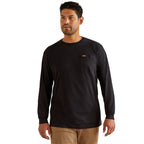 Ariat Mens Rebar Cotton Strong Hardhead L/S Tee (10062762) Black