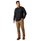 Ariat Mens Rebar Cotton Strong Hardhead L/S Tee (10062762) Black