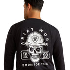Ariat Mens Rebar Cotton Strong Hardhead L/S Tee (10062762) Black
