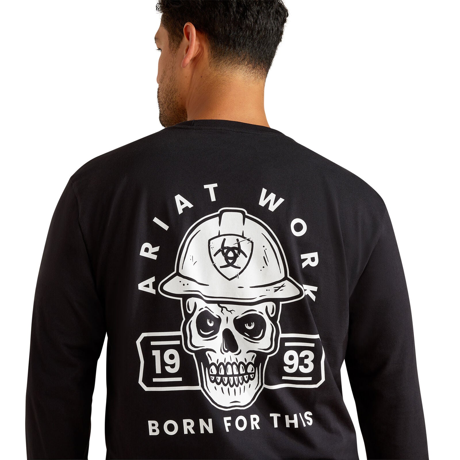 Ariat Mens Rebar Cotton Strong Hardhead L/S Tee (10062762) Black