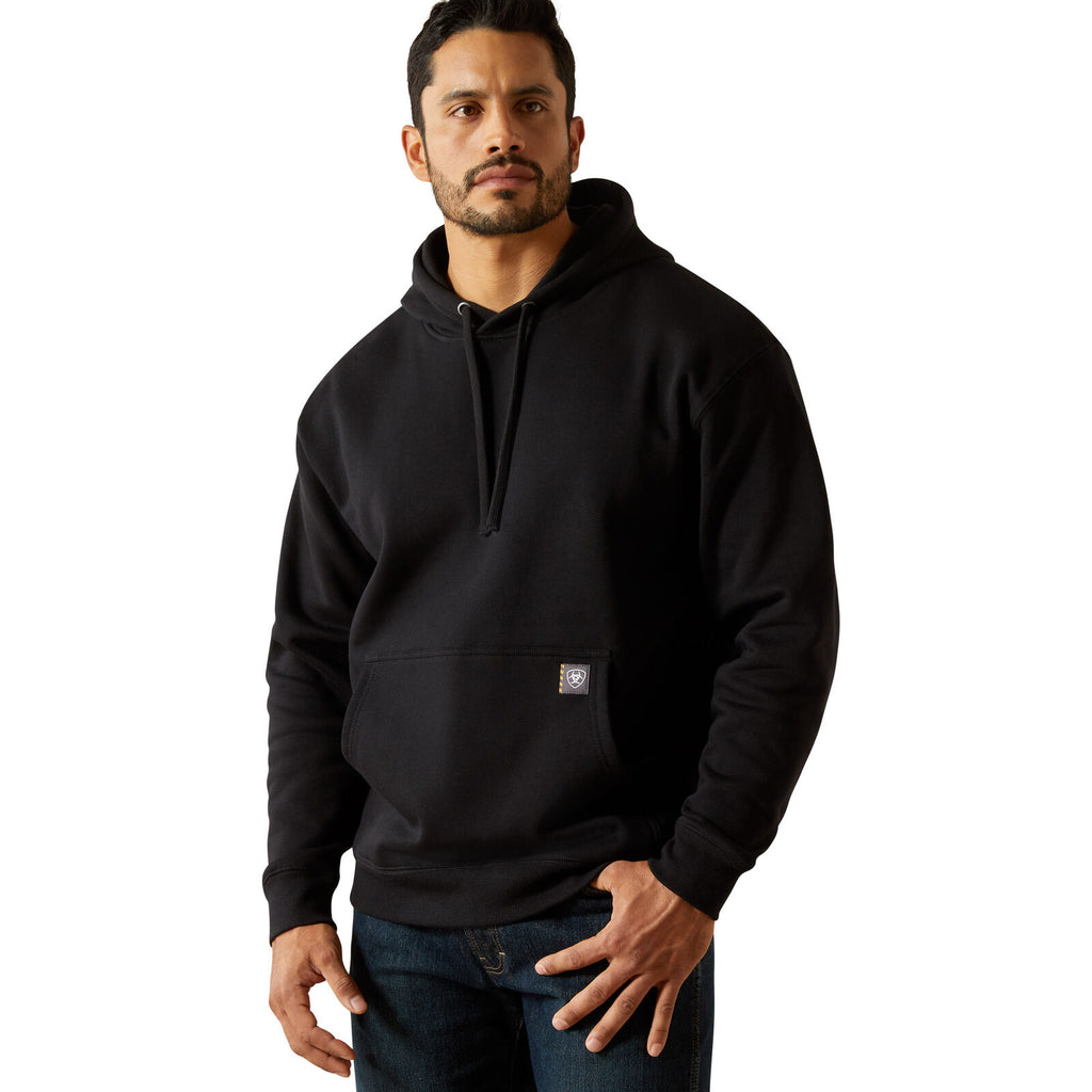 Ariat Mens Rebar Workman Bare Knuckle Hoodie (10062715) Black