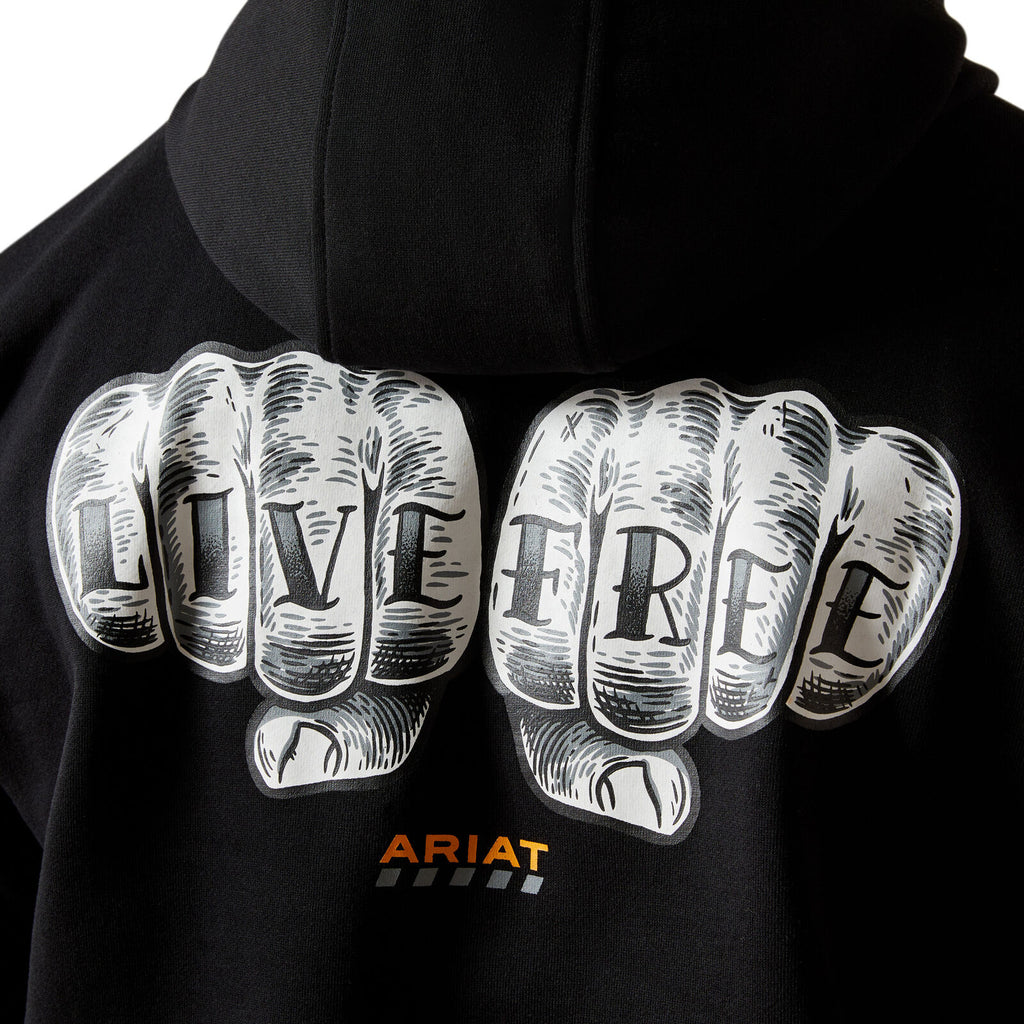 Ariat Mens Rebar Workman Bare Knuckle Hoodie (10062715) Black