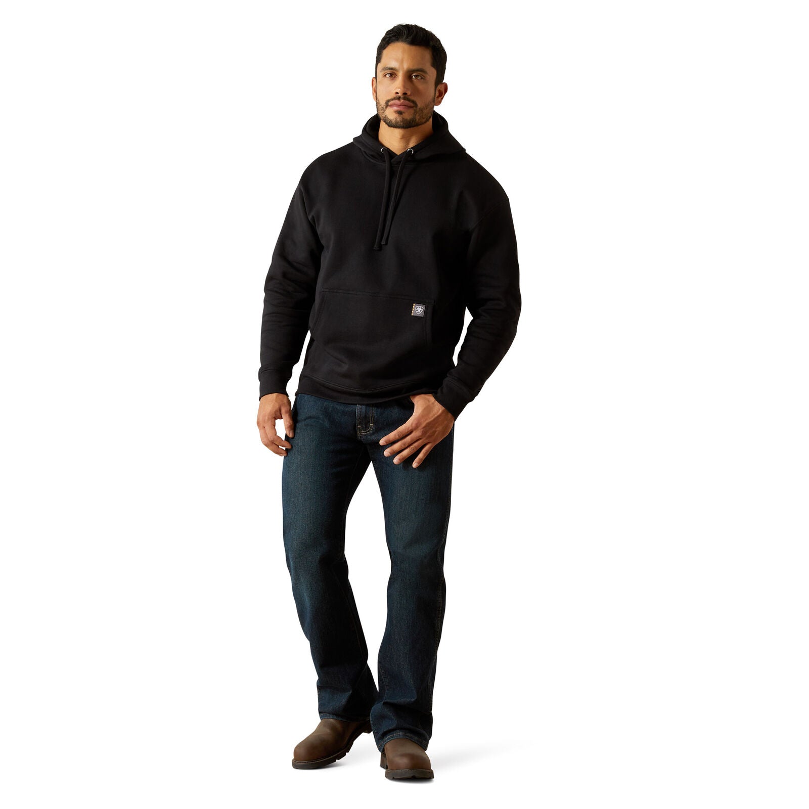 Ariat Mens Rebar Workman Bare Knuckle Hoodie (10062715) Black