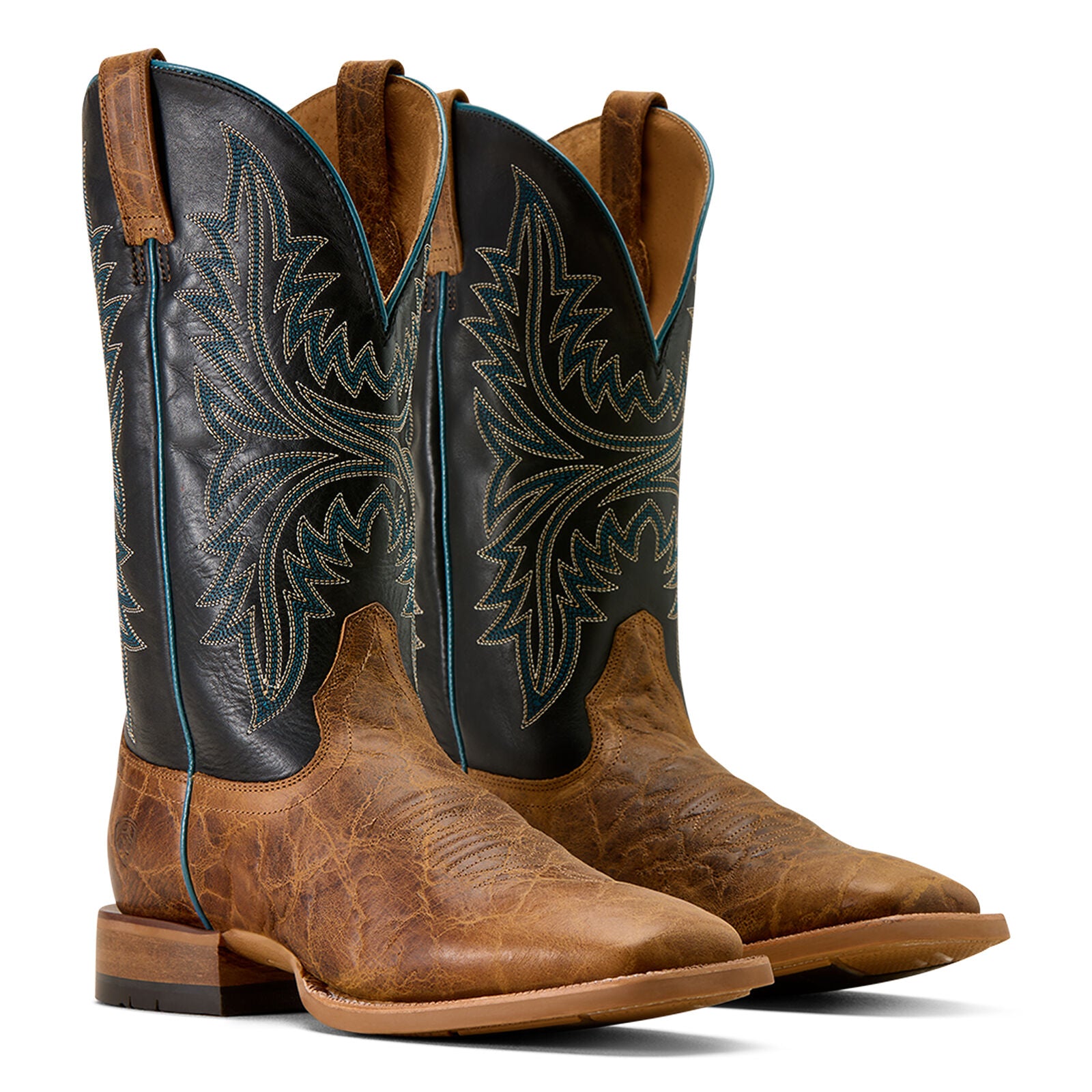 Ariat Mens Cowhand Wide Square Toe Western Boots (10074153) Tan/True Black