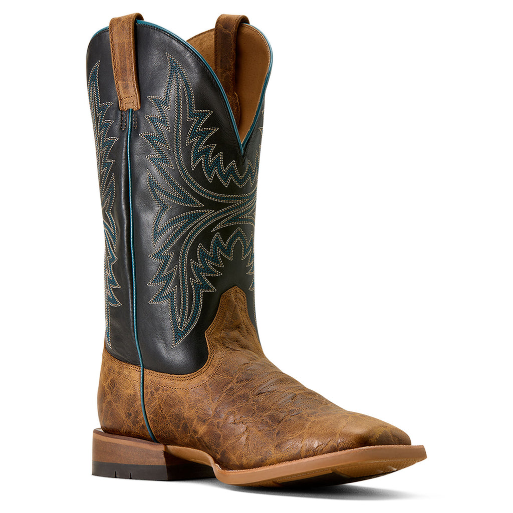 Ariat Mens Cowhand Wide Square Toe Western Boots (10074153) Tan/True Black