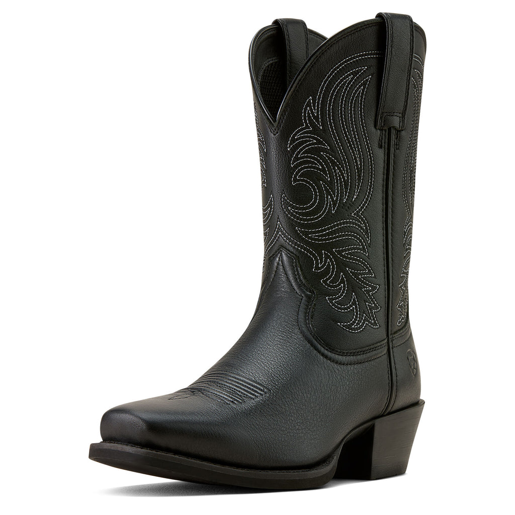 Ariat Mens Sport Lawman Square Toe Western Boots (10074249) Black Deertan