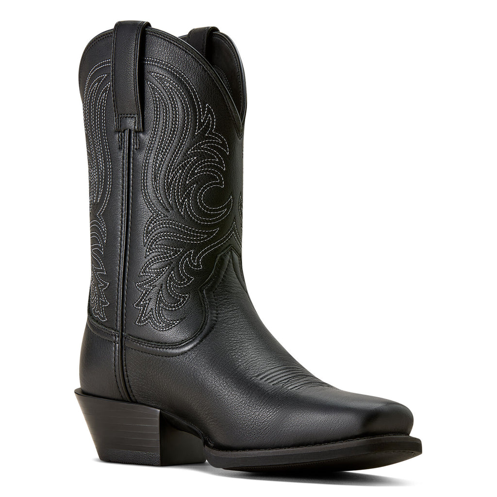 Ariat Mens Sport Lawman Square Toe Western Boots (10074249) Black Deertan