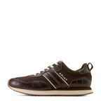 Ariat Mens Ranch Runner Shoes (10074199) Chocolate/Antique Tan Croc Print