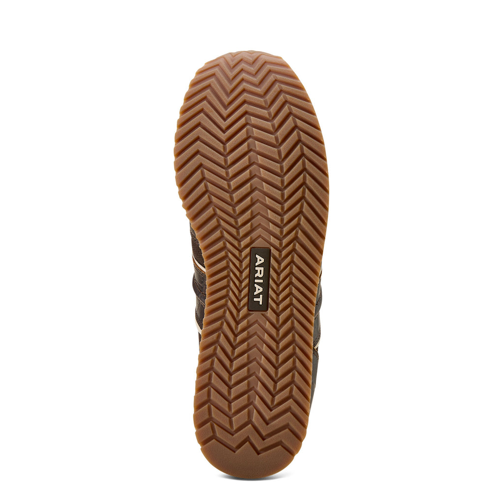 Ariat Mens Ranch Runner Shoes (10074199) Chocolate/Antique Tan Croc Print