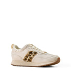 Ariat Womens Ranch Runner Shoes (10074338) Bright Cream/Glided Leopard Hair On