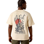 Ariat Mens The Wicked Boxy S/S Tee (10071647) Sandshell