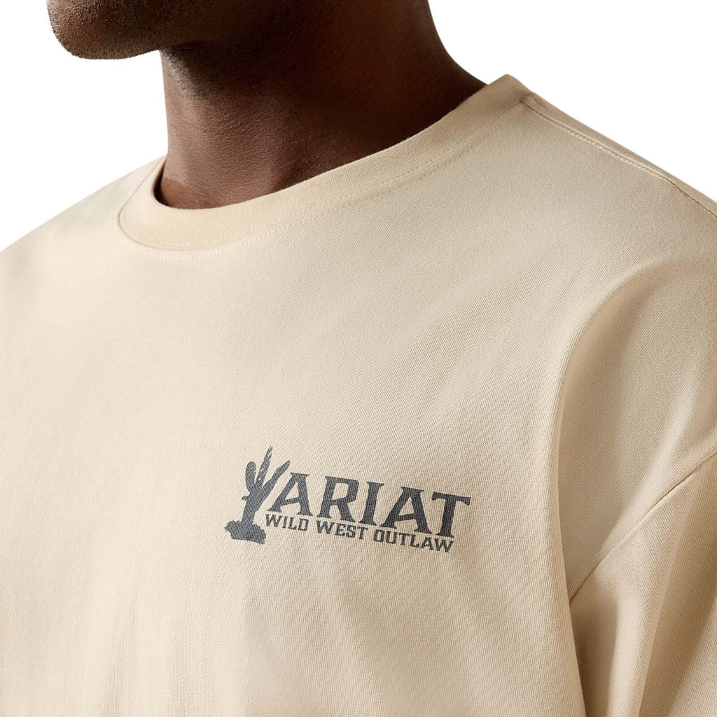 Ariat Mens The Wicked Boxy S/S Tee (10071647) Sandshell
