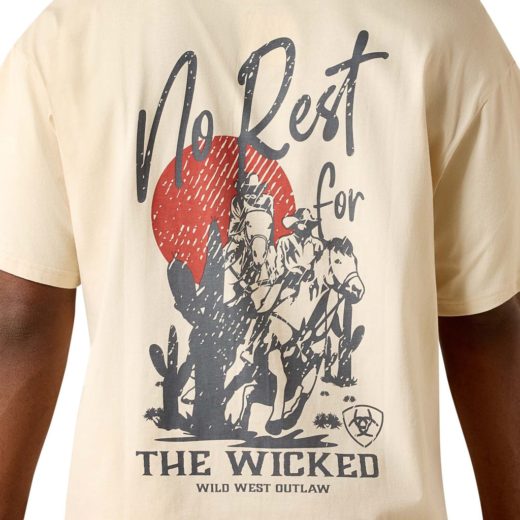 Ariat Mens The Wicked Boxy S/S Tee (10071647) Sandshell