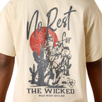 Ariat Mens The Wicked Boxy S/S Tee (10071647) Sandshell