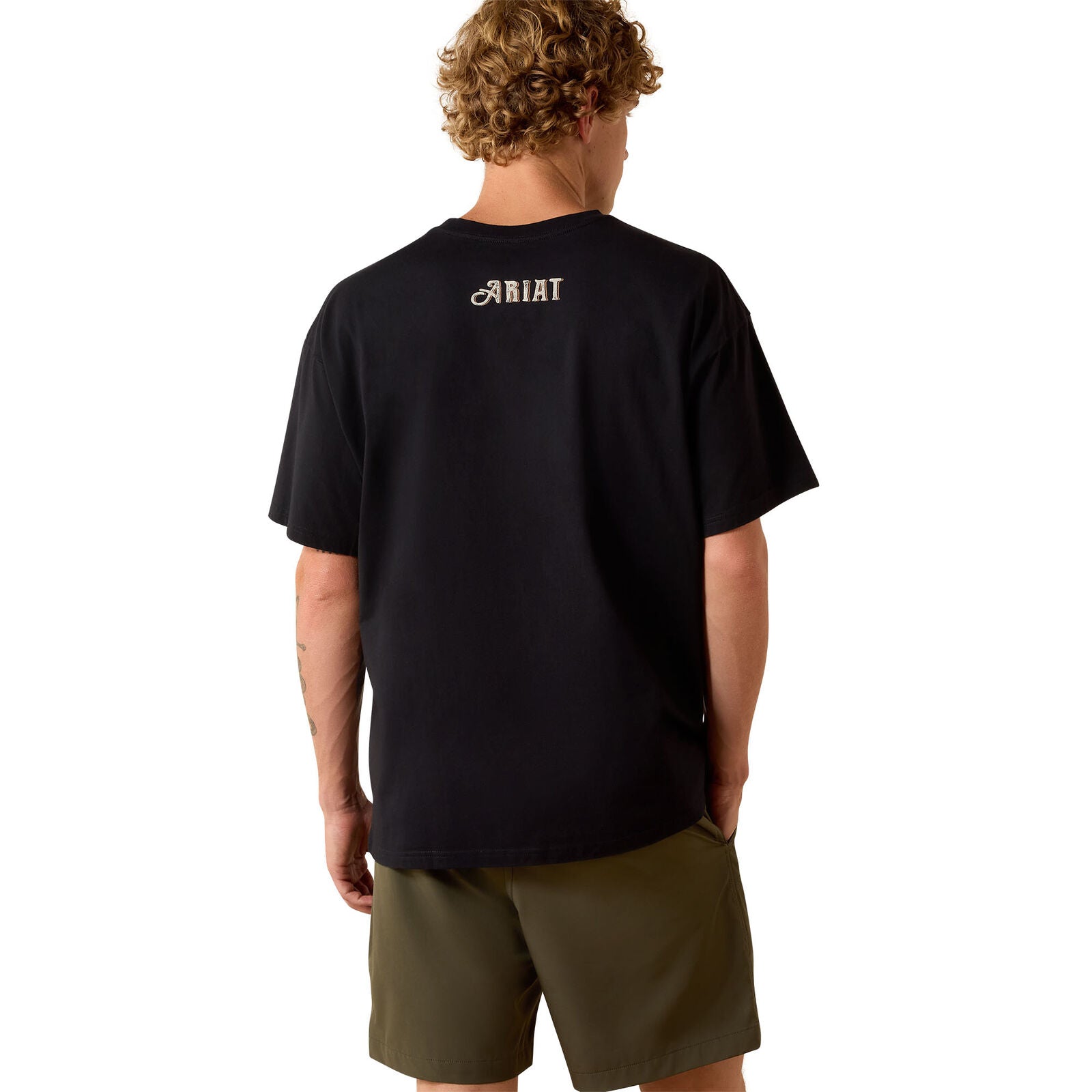 Ariat Mens Wild Life Boxy S/S Tee (10071097) Washed Black