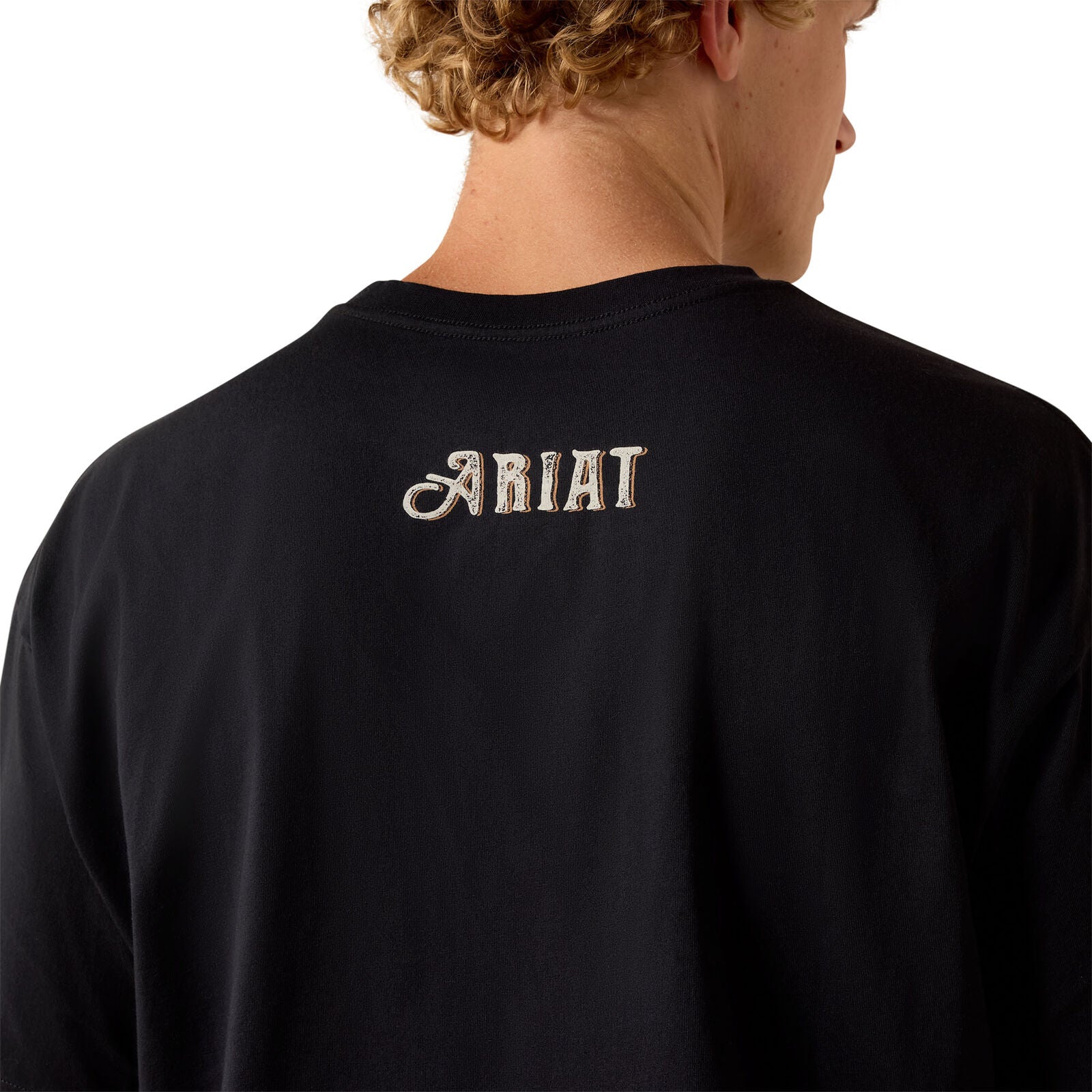 Ariat Mens Wild Life Boxy S/S Tee (10071097) Washed Black