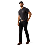Ariat Mens American Bison S/S Tee (10071195) Charcoal Heather