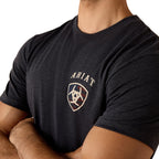 Ariat Mens American Bison S/S Tee (10071195) Charcoal Heather