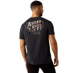 Ariat Mens American Bison S/S Tee (10071195) Charcoal Heather