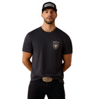 Ariat Mens American Bison S/S Tee (10071195) Charcoal Heather