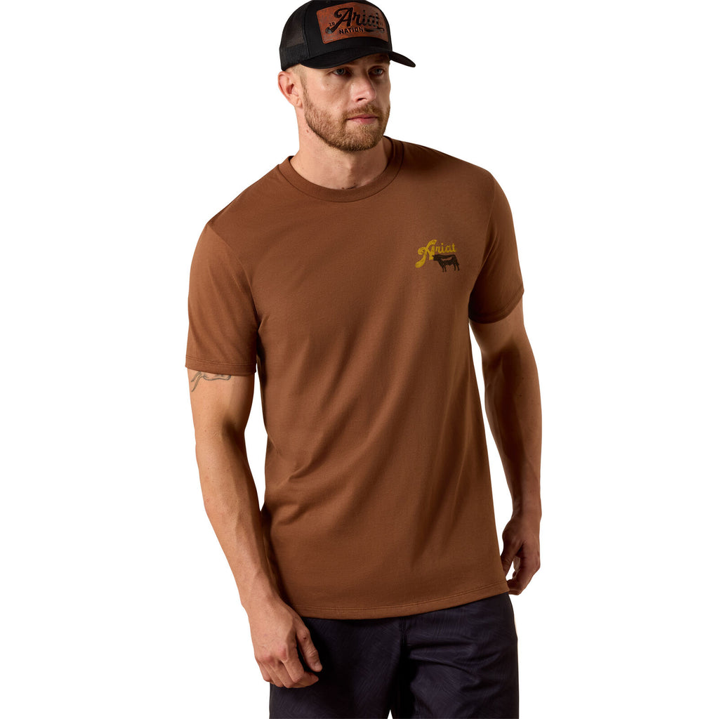 Ariat Mens BBQ Smoke S/S Tee (10071197) Soft Silt