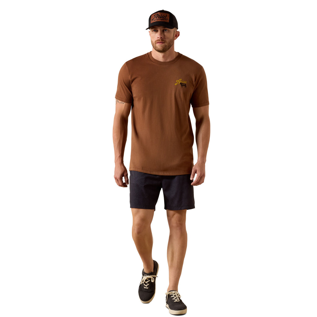 Ariat Mens BBQ Smoke S/S Tee (10071197) Soft Silt