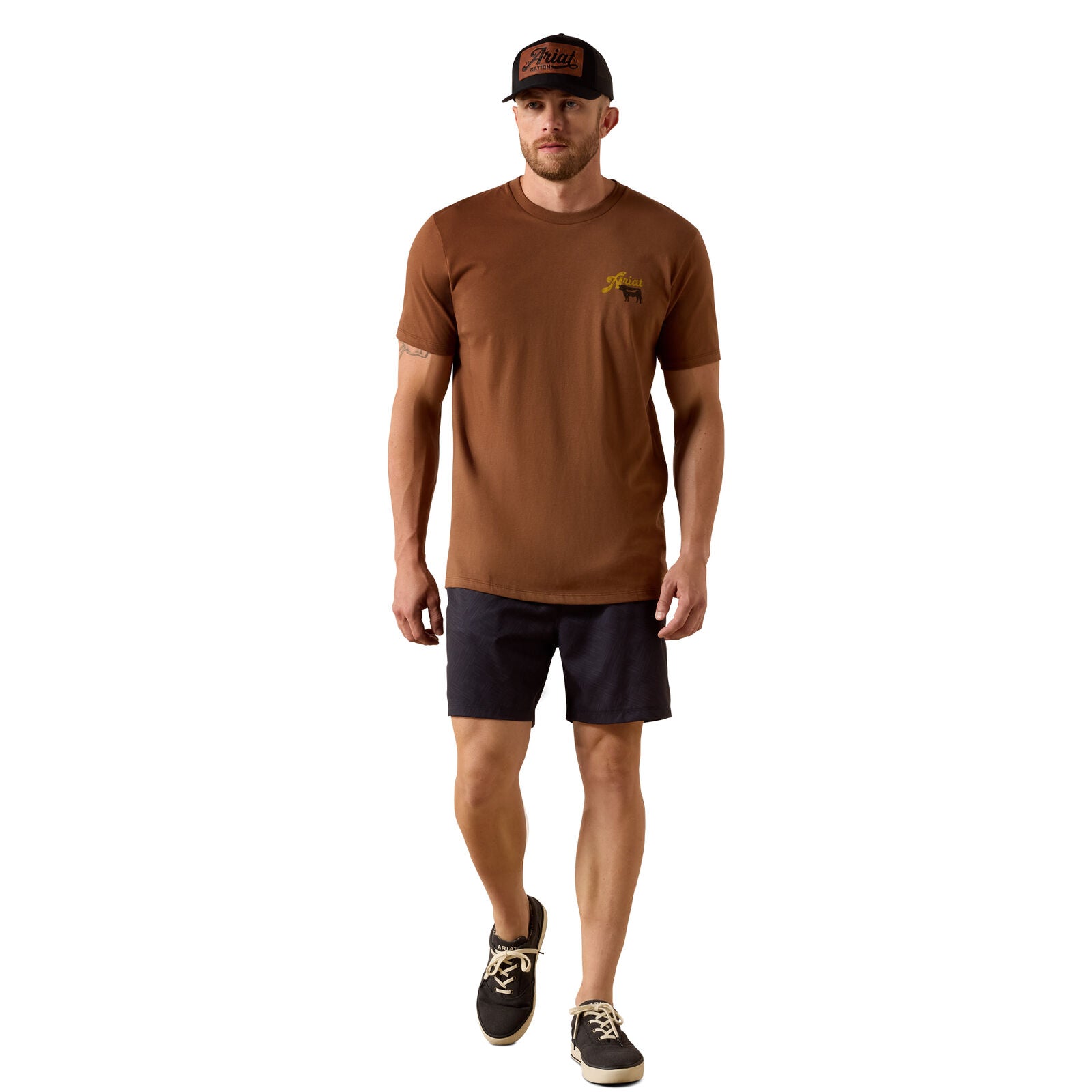Ariat Mens BBQ Smoke S/S Tee (10071197) Soft Silt