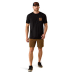 Ariat Mens Boot Leather Patch S/S Tee (10071159) Black