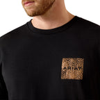 Ariat Mens Boot Leather Patch S/S Tee (10071159) Black