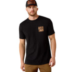 Ariat Mens Boot Leather Patch S/S Tee (10071159) Black